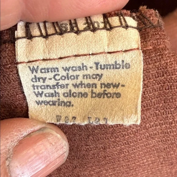 RARE Vintage Levi Brown Corduroy Pants kickflare Big E white tab - Picture 2 of 16